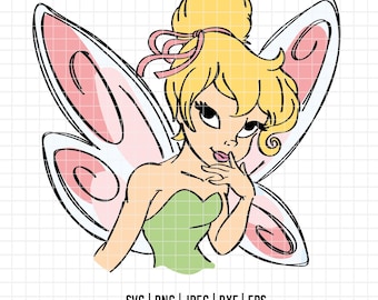 2481 - Tinker bell SVG, EPS, PNG- Disneey tinker bell dtf clipart vector. Disneyland dtf. tinker bell cute dtf. Tinker bell for projects dtf