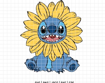 2499 - Stitch a colori SVG, EPS, PNG - Lilo e Stitch Clipart Vector. felice Stitch dtf. Disney le avventure di Stitch dtf