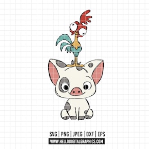 1959 - Pua svg, Heihei svg, Moana SVG, EPS, PNG- Moana clipart vector. Moana svg. Princess Moana. Disney&#39;s Princess Polynesian Moana svg,Dtf