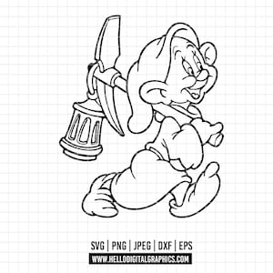 2807 - Dopey, Snow White and the seven dwarfs SVG, EPS, PNG - Disneyy Dopey Clipart Vector. Dopey quotes dtf. dopey to the seven dwarfs