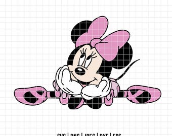 3946 - Minnie ballerina dtf a colori Svg, Eps, Png, Dxf, Jpeg. Disney Minnie ballerina dtf