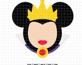 2346 - Evil queen cartoon icon SVG - EPS - PNG - Evil queen dtf clipart vector. Evil queen line art svg. Disneey Disney villains dtf