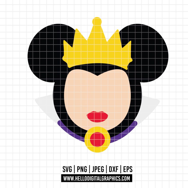 2346 - Evil Queen Cartoon Icon SVG - EPS - PNG - Evil Queen Dtf Clipart ...
