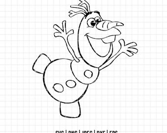 3183 - Olaf skating SVG, PNG, EPS - Disneyy Frozen caracters clipart vector. Olaf dtf Line art svg. The adventures of Olaf svg