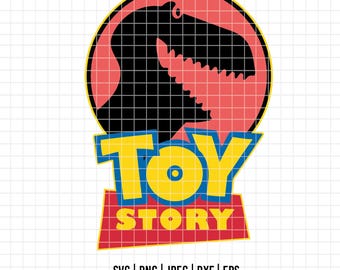 3063 - Logo Toy Story i t-rex SVG, PNG, EPS - Toy Story disneey t-rex clipart. Przyjaciele Andy'ego. Andys toys forever line art