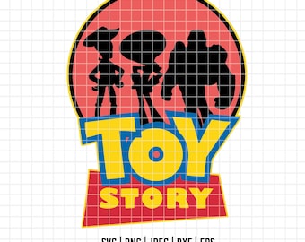 3087 - Toy Story logo and characters SVG, PNG, EPS - Toy Story disneey Buzz and Woody's clipart. Andy's friends. Andys toys forever line art