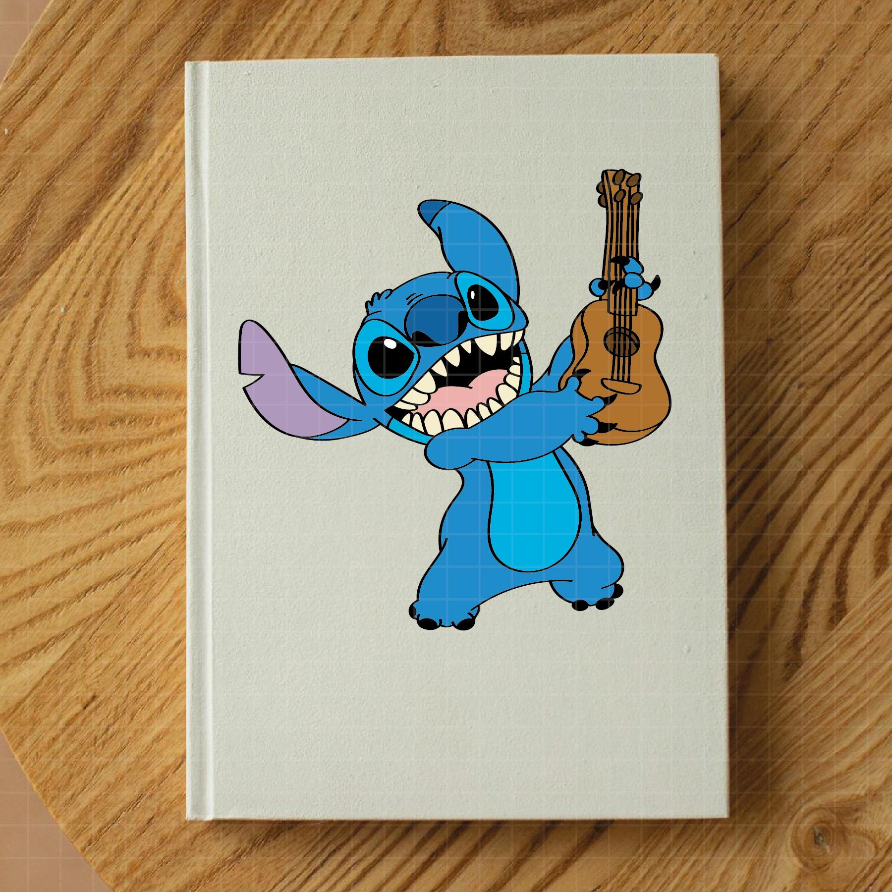 3214 - スティッチのギター SVG、EPS、PNG - リロとスティッチの