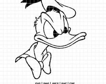 2923 - 怒ったドナルドの落書き SVG、EPS、PNG - ドナルドダックの