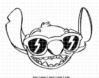 3413 - スティッチのシルエット SVG、EPS、PNG - リロとスティッチの