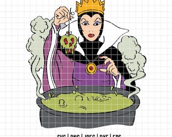 3192 - Evil Queen, snow white iconic scenes SVG, EPS, PNG - Disneyy villains clipart. Evil Queen dtf. Snow white's villains