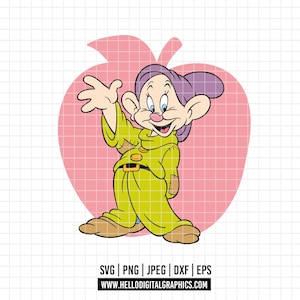 2735 - Dopey, Snow White and the seven dwarfs SVG, EPS, PNG - Disneyy Dopey Clipart Vector. Dopey quotes dtf. dopey to the seven dwarfs