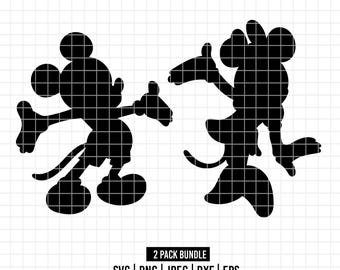 526 - ミッキーとミニーのスケッチ SVG、EPS、PNG - ミッキーとミニー