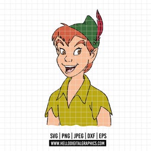 2793 - Peter pan never grow up SVG, PNG, EPs- peter pan clipart vector. Peter Pan phrases svg. Peter Pan dtf. Disneey, Peter Pan silhouette