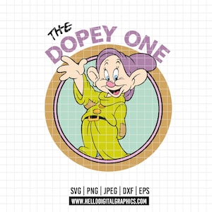 2725 - Dopey, Snow White and the seven dwarfs SVG, EPS, PNG - Disneyy Dopey Clipart Vector. Dopey quotes dtf. dopey to the seven dwarfs