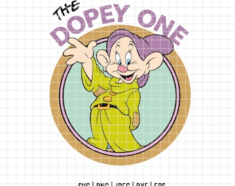 2725 - Blöd, Schneewittchen und die sieben Zwerge SVG, EPS, PNG - Disneyy Dopey Clipart Vektor. Blöde Zitate dtf. blöd zu den sieben Zwergen