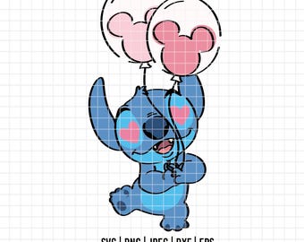 2955 - Palloncini di Stitch in formato SVG, EPS, PNG - Clipart vettoriale di Stitch con citazioni DTF. Citazioni di Stitch con frasi DTF. Lilo Disney, frasi di Stitch con frasi DTF. Stitch con frasi DTF.