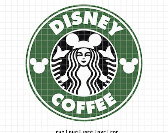 2919 - Café Disney SVG, EPS, PNG - Vecteur clipart icône café Disney. Clipart Vecteur de Disney voyages. Disneyland dtf.