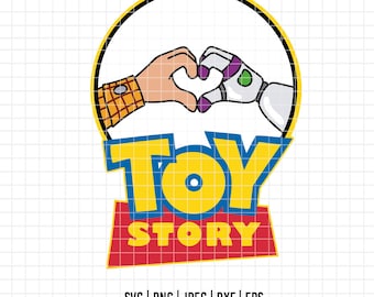 3069 - Toy Story logo SVG, PNG, EPS - Toy Story disneey Buzz and Woody's clipart. Andy's friends. Andys toys forever line art. Love for toys