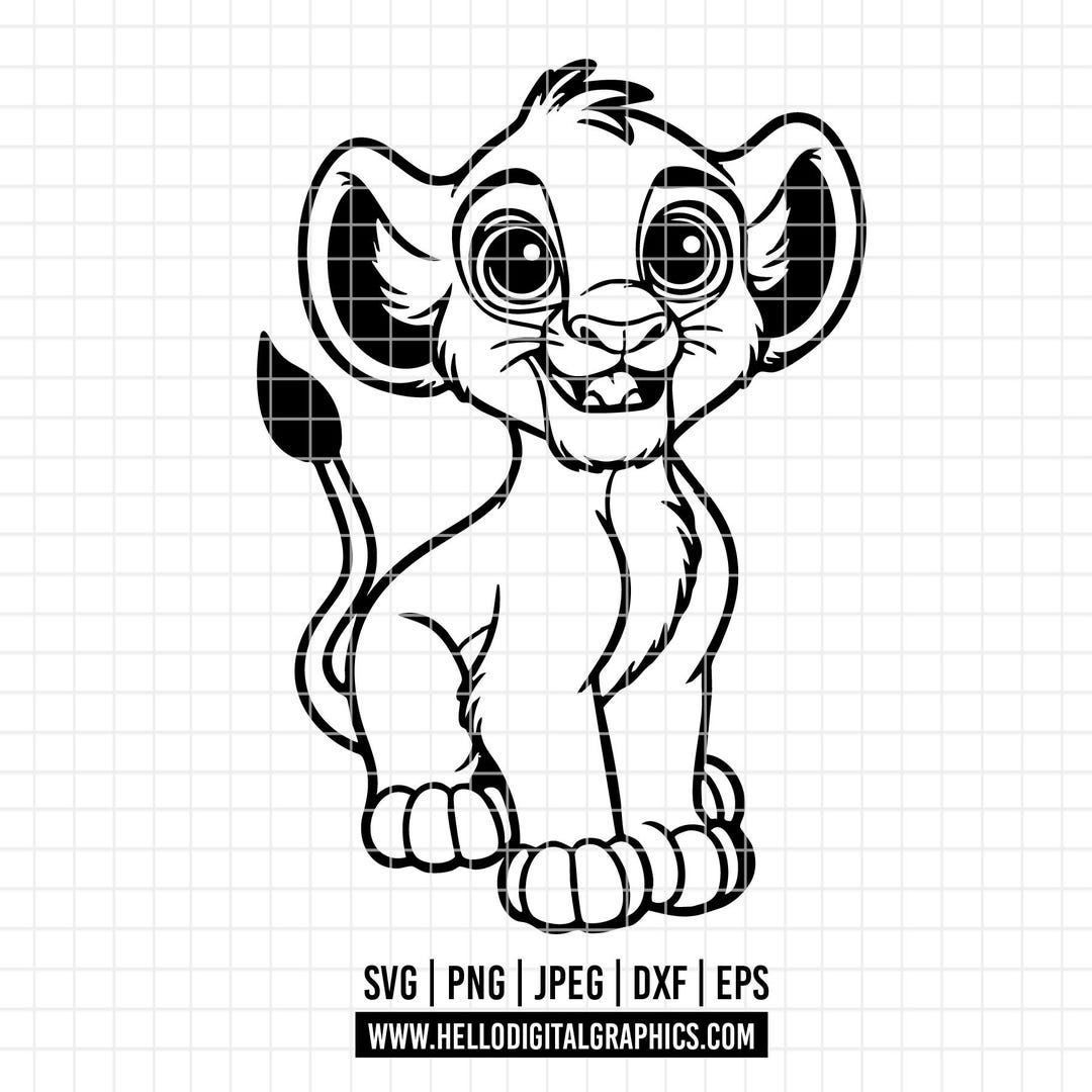 2823 - Little Simba SVG, EPS, PNG - Disneyy the Lion King Iconic Scenes ...
