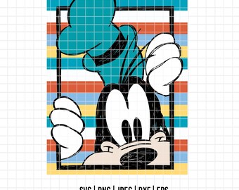 グーフィー デジタル ファイル - SVG/PNG/PDF/Jpeg - 子供向けの塗り絵