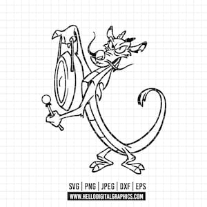 2811 - Mushu to Mulan SVG, PNG, EPS - Disneyy Mushu, Mulan clipart vector. The red dragon to disneyy dtf. Mushu to Mulan silhouette dtf