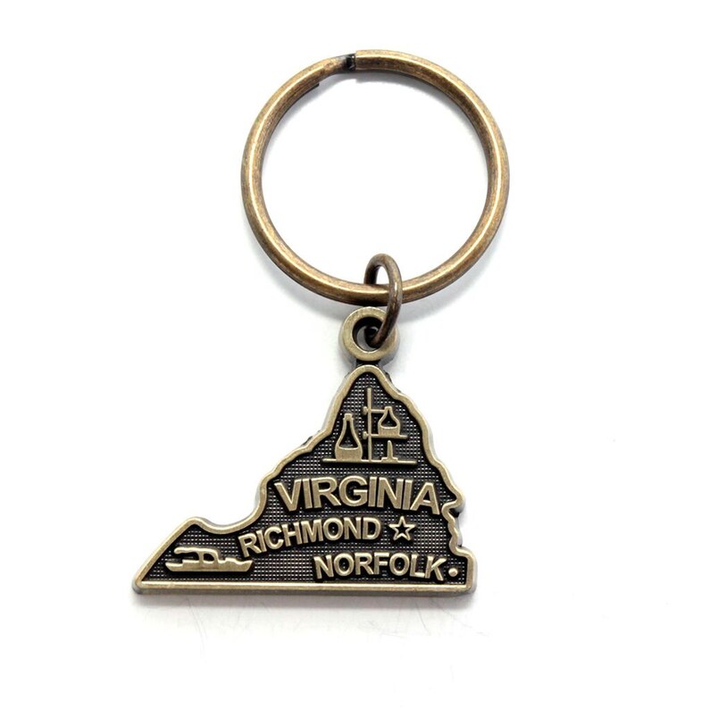 Virginia Key Chain Etsy