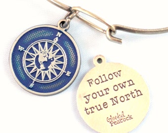 True North Reminder Token Charm Bracelet, Necklace, or Charm Only