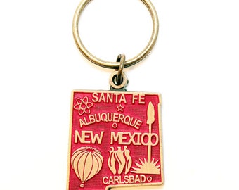 New Mexico Keychain - High Quality Thick Metal State Love Key Ring