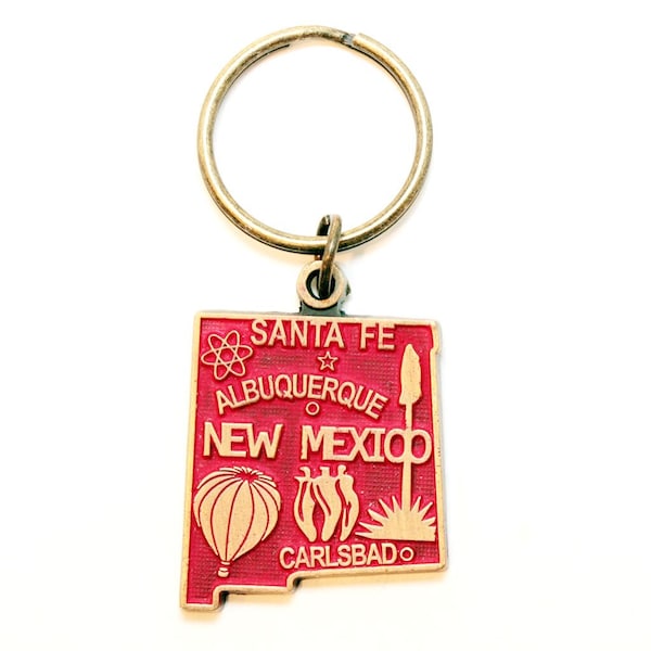 New Mexico Keychain - High Quality Thick Metal State Love Key Ring