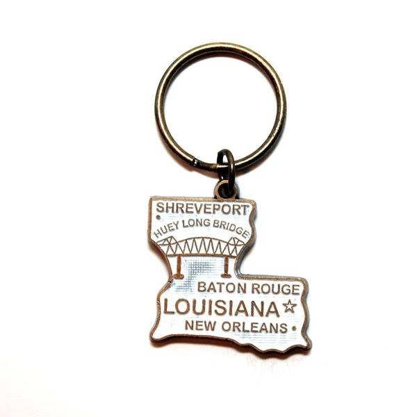 Buy Louisiana Key Chain High Quality Thick Metal State Key Ring Online in  India 