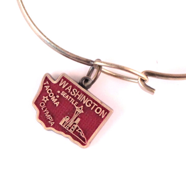 Washington State Love Charm Bracelet, Necklace, or Charm Only