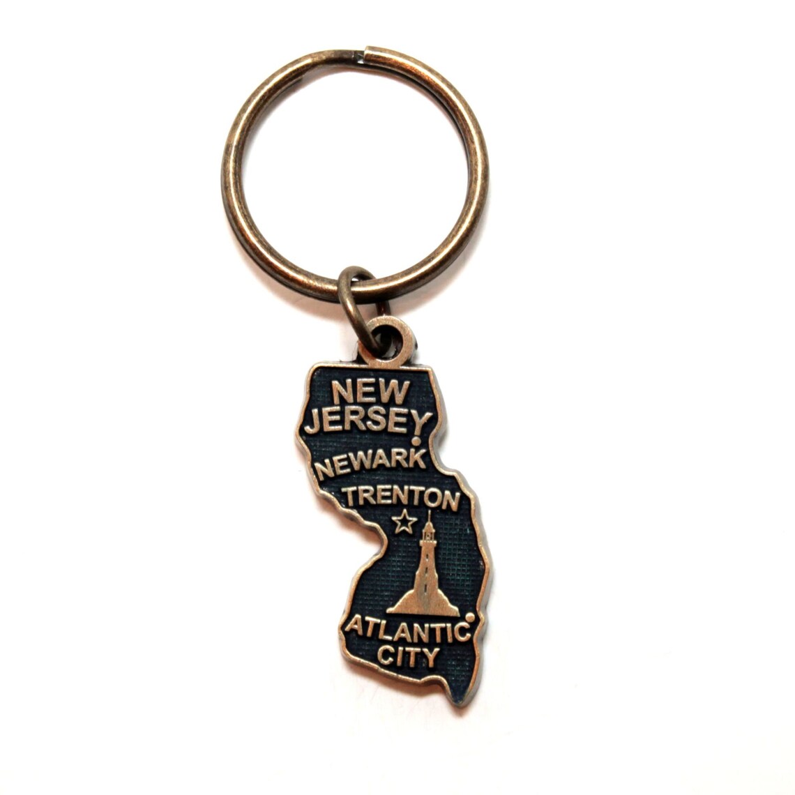 New Jersey Key Chain Etsy