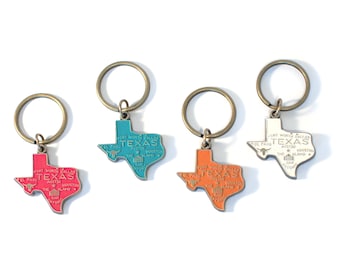 Texas Key Chain - High Quality Thick Metal State Key Ring