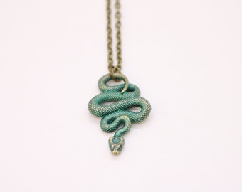 Iridescent Snake Statement Necklace