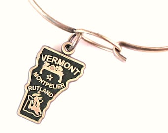 Vermont State Love Charm  Bracelet, Necklace, or Charm Only