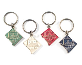 Washington DC Keychain - High Quality Thick Metal Capital Key Ring