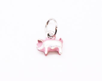 Silver Pig Charm Bracelet, Necklace, or Charm Only - Nickel & Lead Free