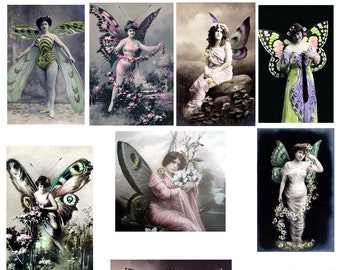 Proscenium Presents My Fairy Ladies Card Collection 10 Vintage Image Blank Cards Birthday Halloween Holiday Thank You Get Well