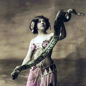 Cartão em branco para dançarina de cobra, série proscênio, filme antigo e palco, divas, aniversário, formatura, dia das mães, obrigado, aniversário