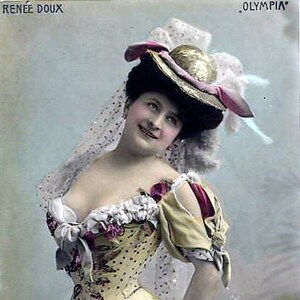 Renee Doux Olympia Cartão em branco Série Proscenium Filme antigo e palco Divas Aniversário Formatura Dia das Mães Obrigado, fique bem