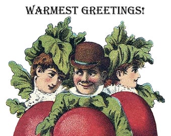 Odd Victorian Vintage Christmas Image Seasons Greetings Holiday Yule Cards Thank You Birthday