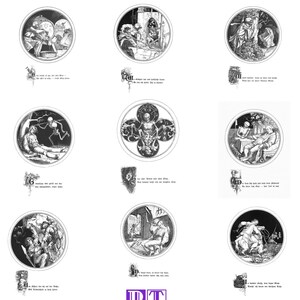 1866 Totentanz Sammlung #1 Vintage Bild Memento Mori Geburtstag Halloween Handgemacht Danke gut