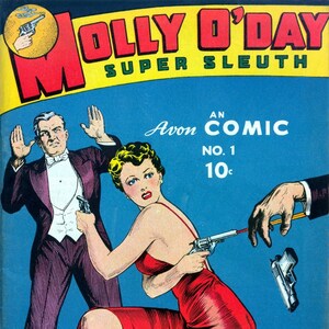 Molly O'Day Super détective avec couverture de bande dessinée, carte de correspondance vierge faite à la main, anniversaire de guérison, merci