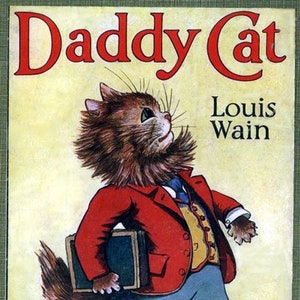Papai gato imagem vintage cartão de nota aniversário formatura novo trabalho feito à mão amantes do gato obrigado ficar bem