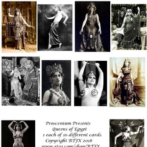 Proscenium presenta la colección de tarjetas de notas de las reinas egipcias Cumpleaños Graduación Premios Oscar Gracias