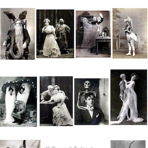 Collection Halloween numéro 4 cartes vierges faites main 10 cartes vintage photos