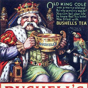 Image vintage de Bushell's Tea of Flavour publicitaire vierge carte de voeux anniversaire remise des diplômes fait main merci
