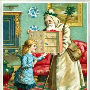 Weihnachtsmann Vintage Weihnachten Jahreszeiten Grüße Urlaub Yule Karten
