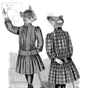 Maus-Lektionen Kabinett der Raritäten leere Note Karte Hand gemacht Geburtstag Muttertag Abschlussfeier Geburtstag Danke