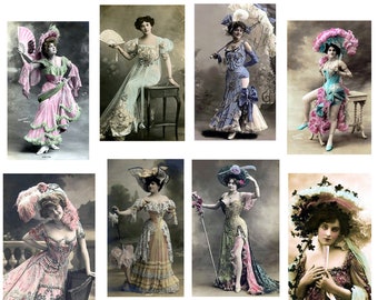 Proscenium Presents Vintage Beauties Collection 10 Blank Cards Victorian Edwardian Birthday Thank You Get Well